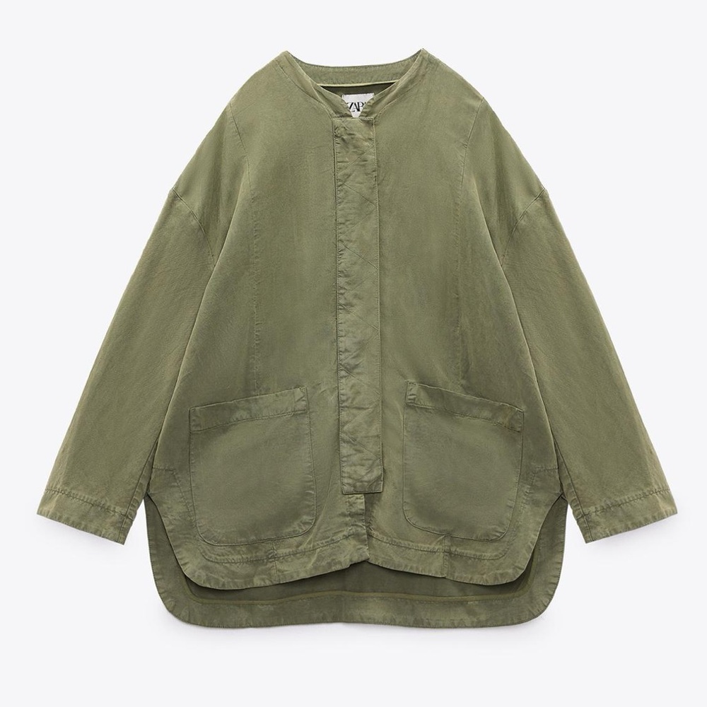 Zara Women's Olive Utility Jacket